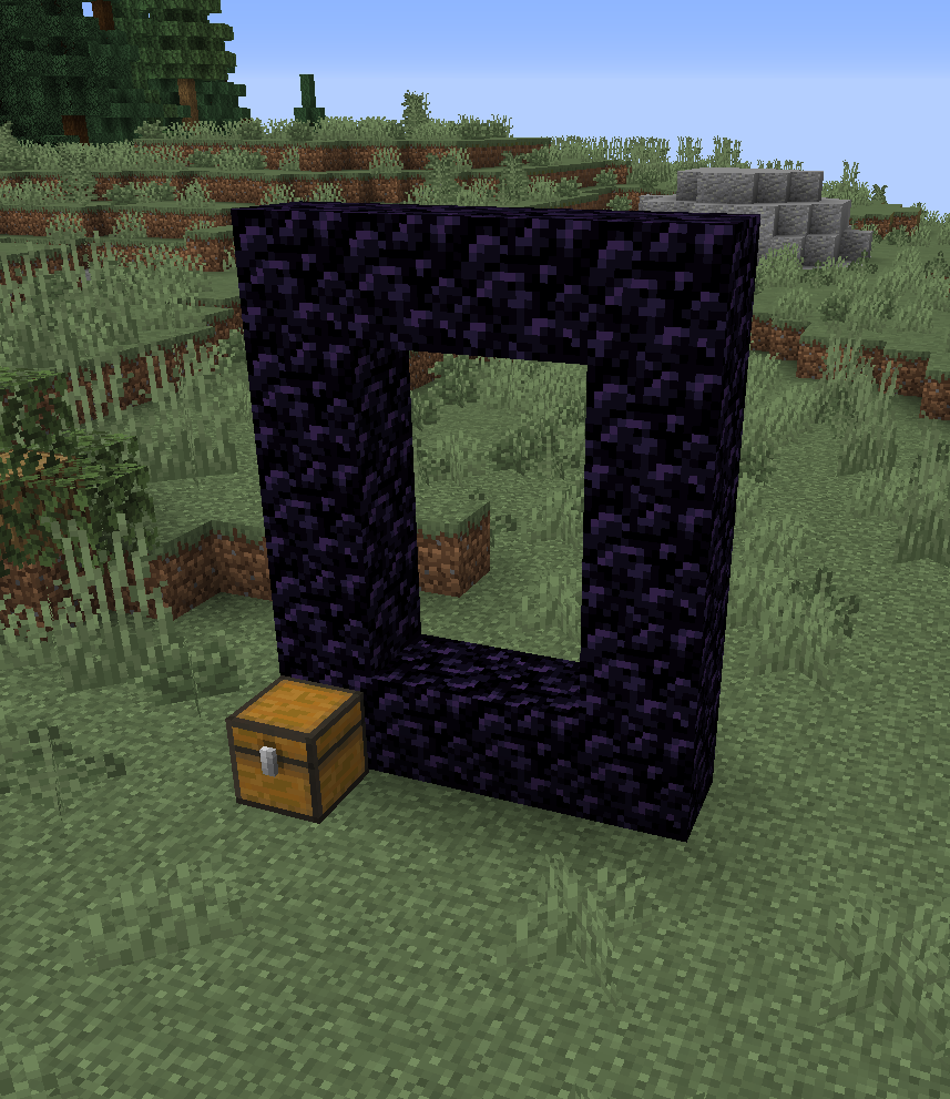 Portal with chest
